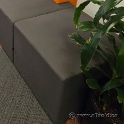 Teknion dna Grey Soft Lounge Square Seat or Ottoman
